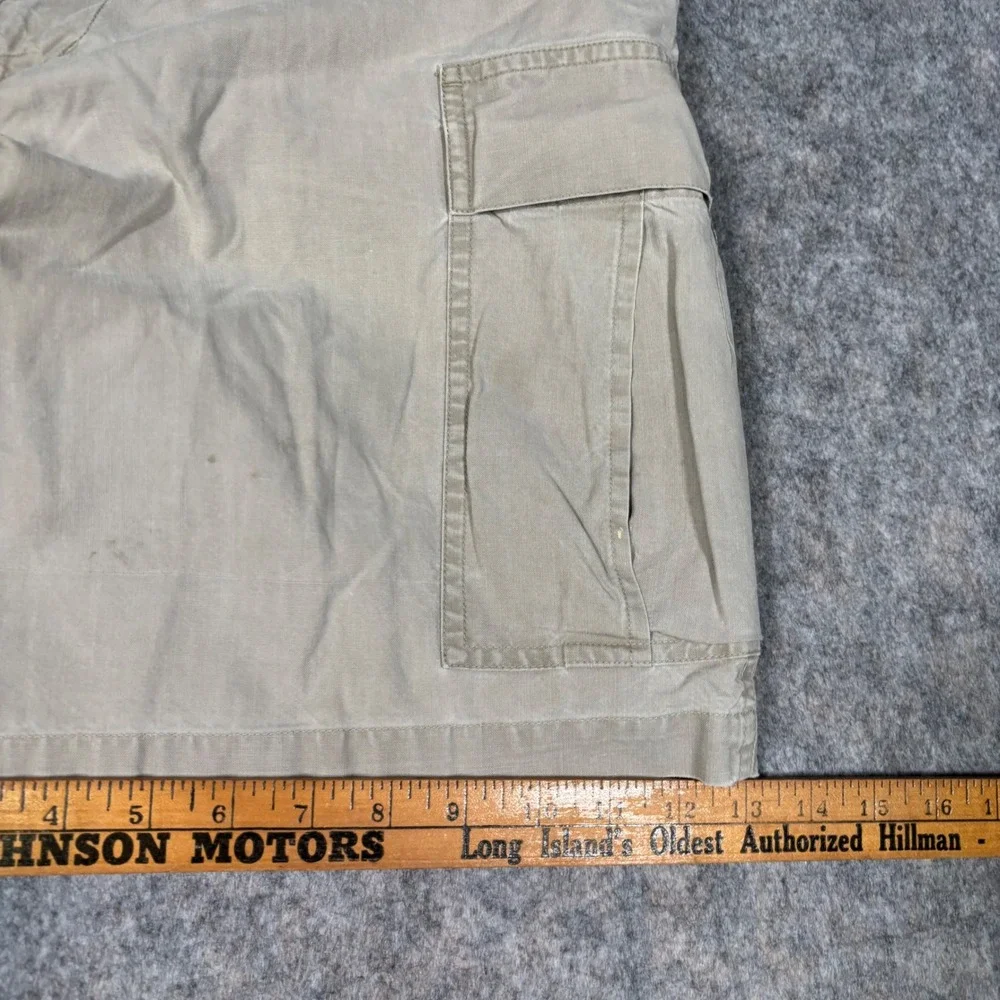 VTG Banana Republic Safari Cargo‎ Shorts Mens 34 Khaki Travel Cotton Distressed